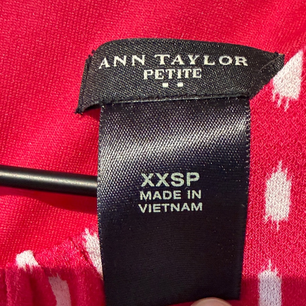 Ann Taylor Pink Patterned Dress Size Petite XXS - Picture 2 of 6